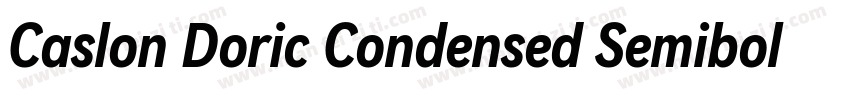 Caslon Doric Condensed Semibold Ita字体转换